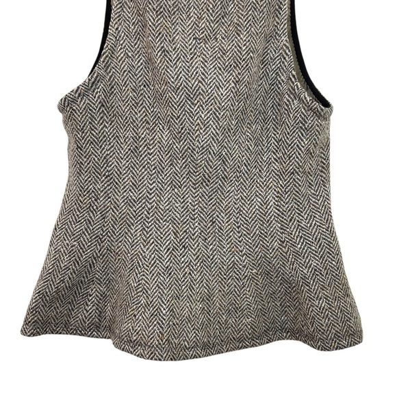 Ralph Lauren - Women’s Herringbone Vest, Wool, Classic Equestrian - Brown Size 4 - Picture 14 of 17